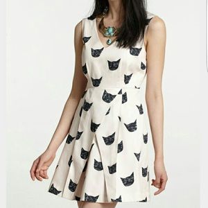 Feline Karma Cat Print Dress With Pockets!
